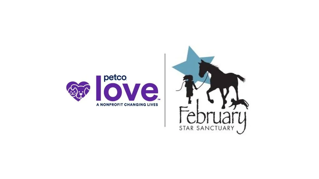Petco Love and February Star Sanctuary logos side by side.